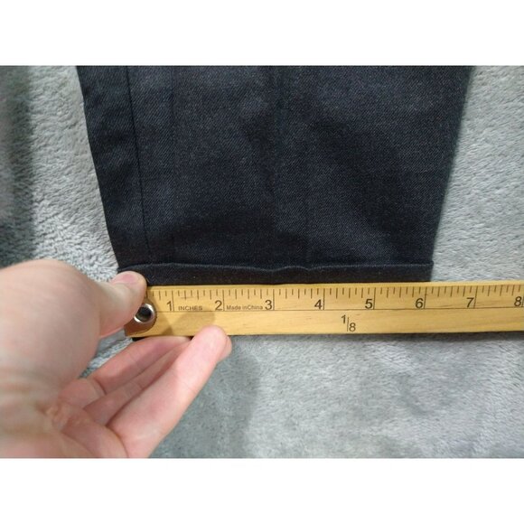 Eileen Fisher Pants Womens 10 Gray Wool Slim Taper Leg Trouser Cuffed Stretch - Picture 6 of 9